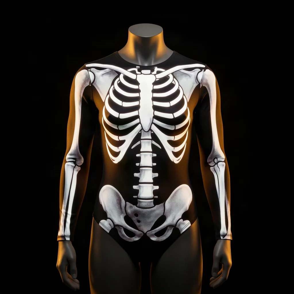 Skeleton Print Bodysuit