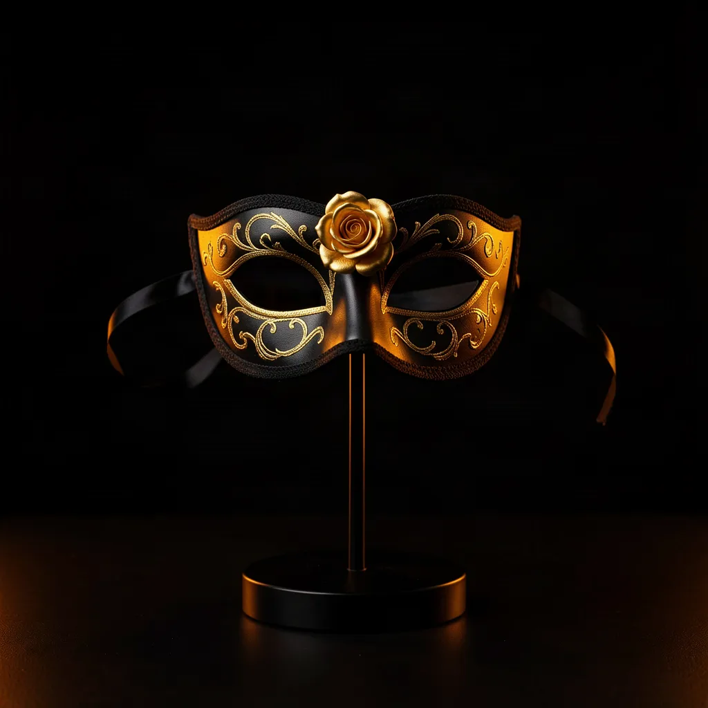 Masquerade Rose Half Face Mask