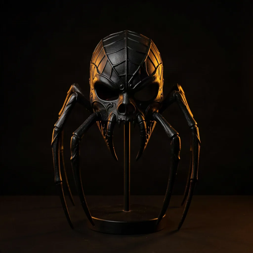 Black Spider Death Dance Mask
